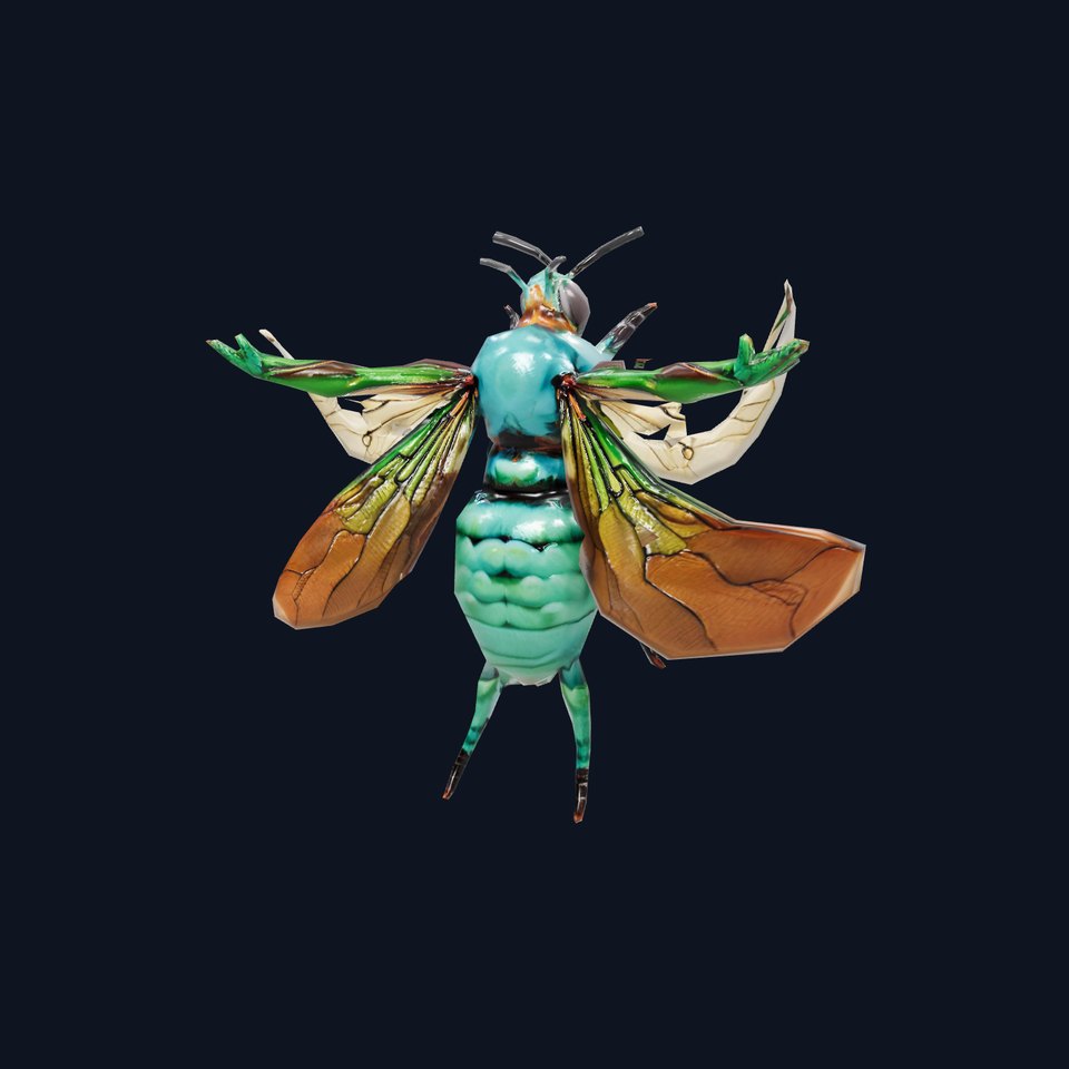 Vivid Emerald Insect model pack