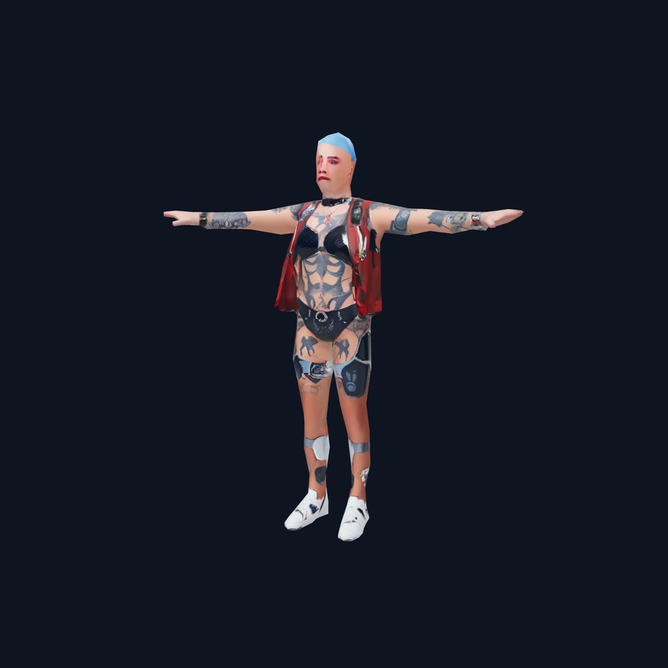 Cyberpunk Tattooed Character model pack