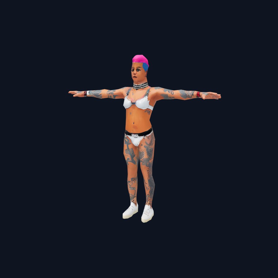 Vibrant Tattooed Character model pack