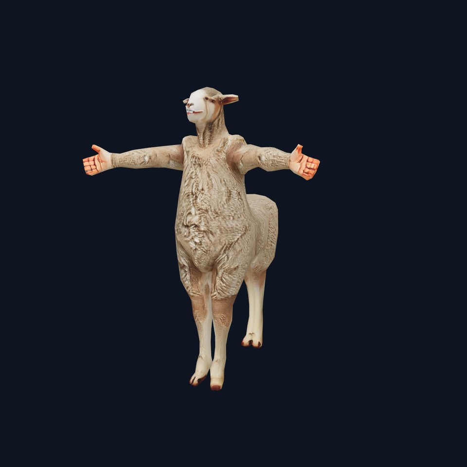 Humanoid Sheep Character model pack