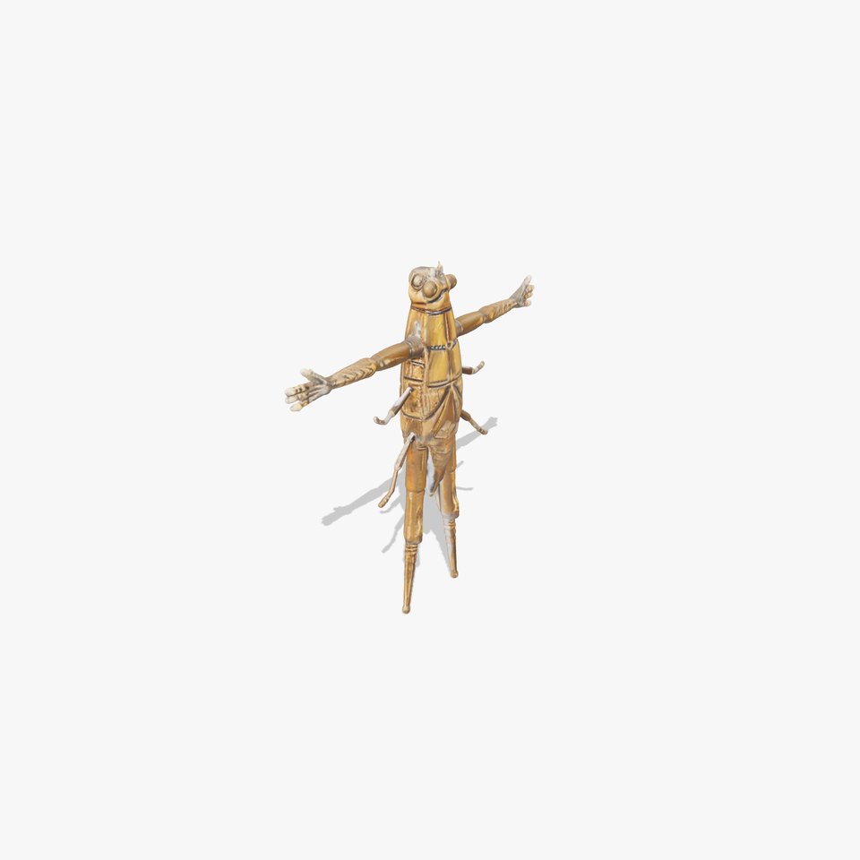 Bronze Insectoid Sculpture model pack