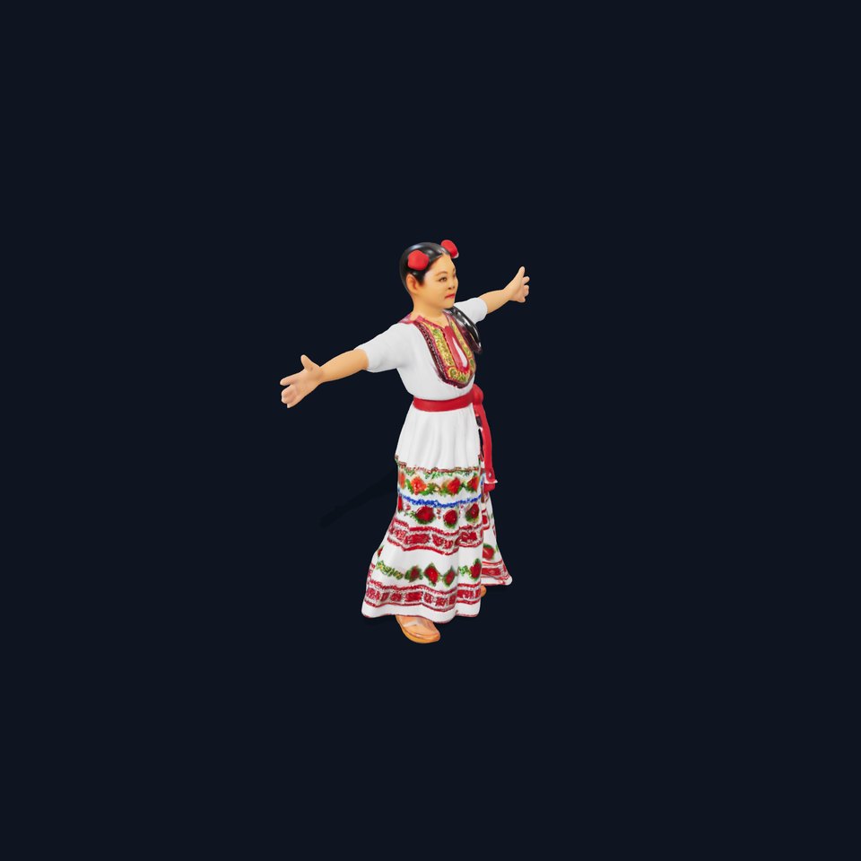 Colorful Festival Dress model pack