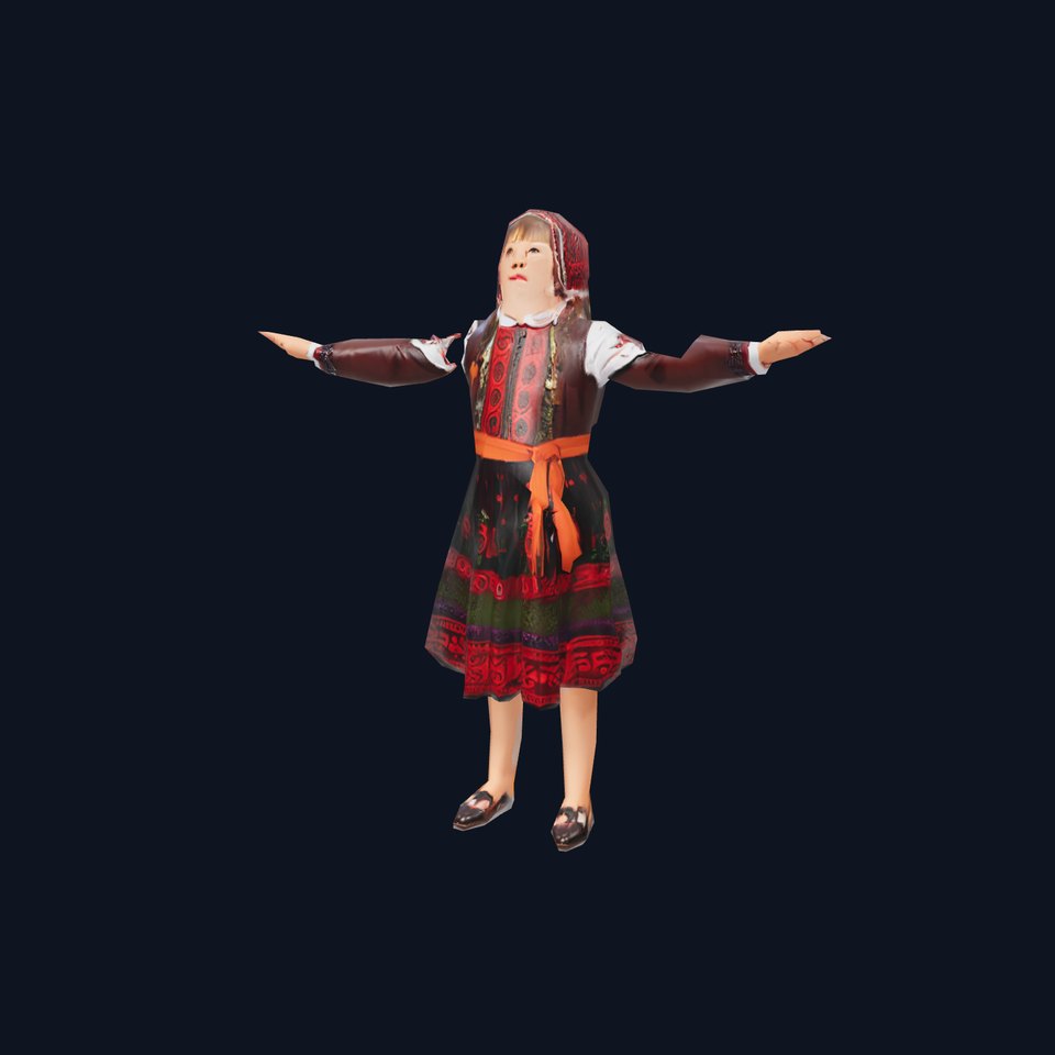 Traditional Folk Dress model pack