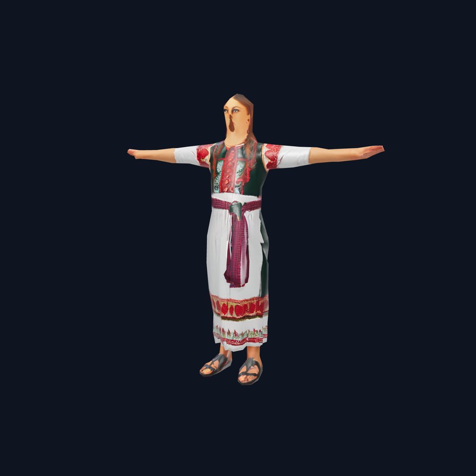Traditional Folk Dress model pack