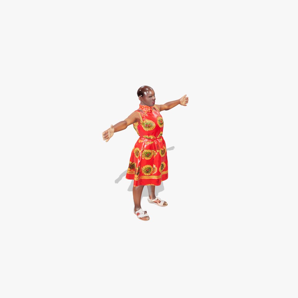 Vibrant Red Dress model pack