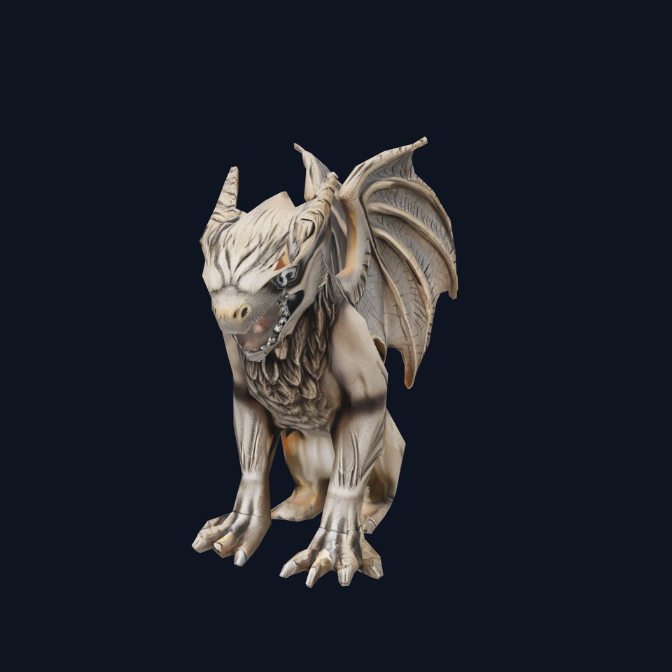 Stone Gargoyle Dragon model pack