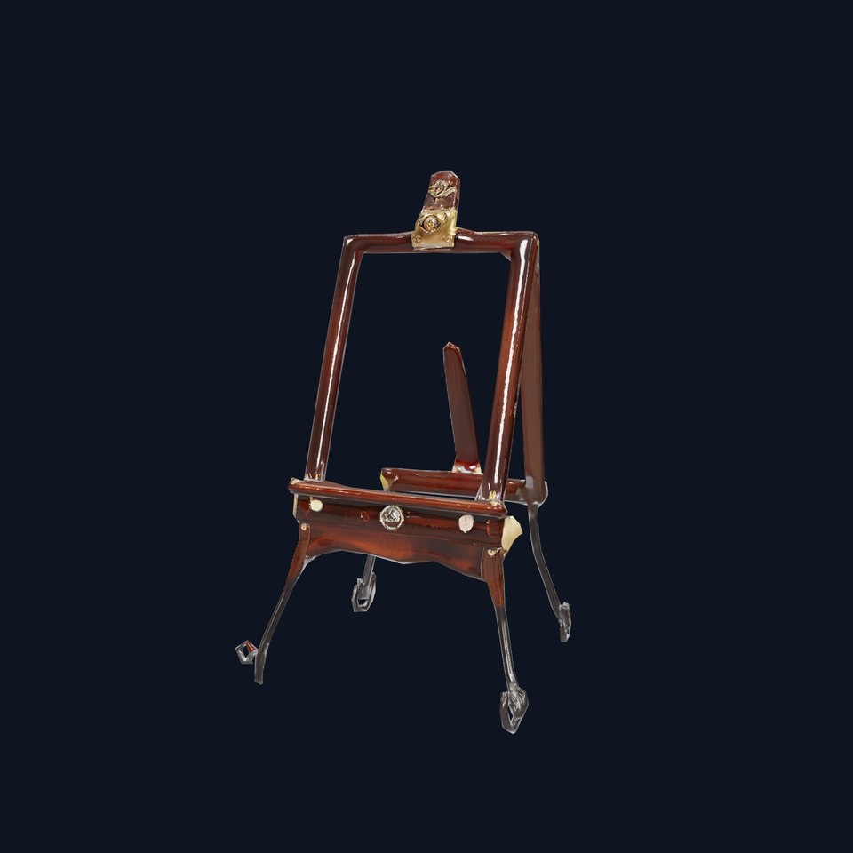 Vintage Wooden Easel model pack