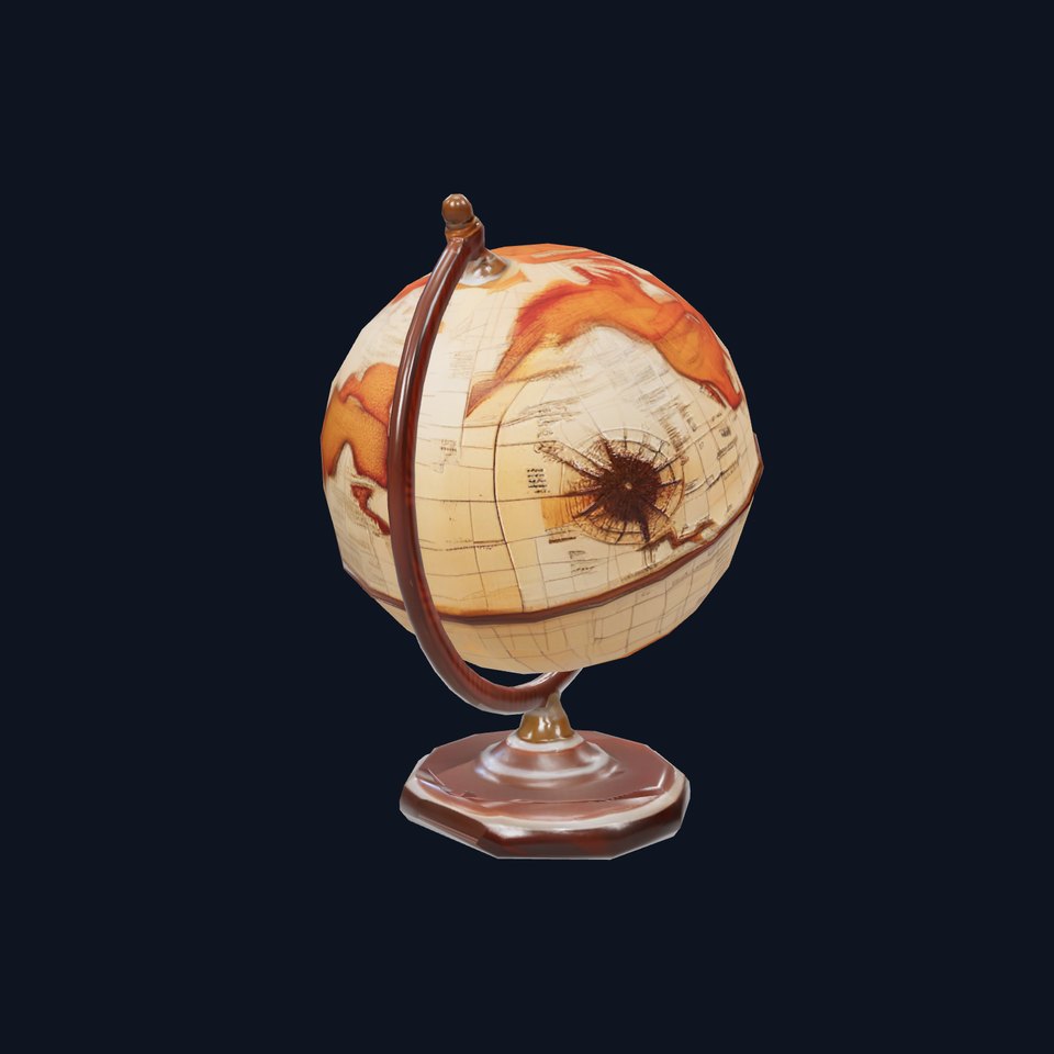 Vintage Globe Earth model pack