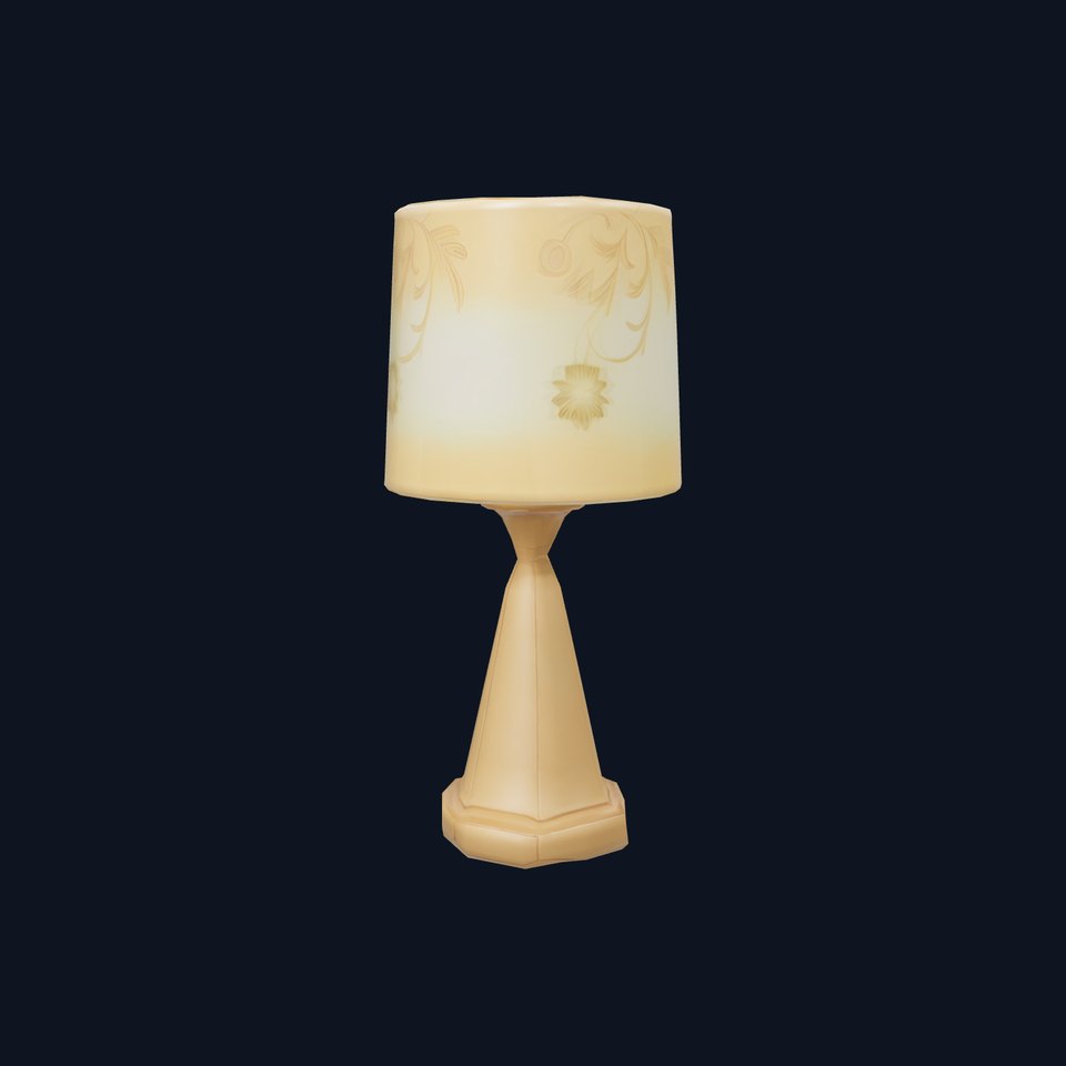 Elegant Brass Table Lamp model pack