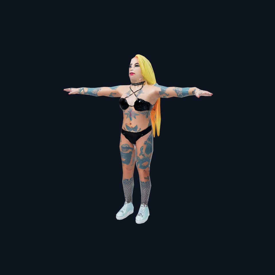 Tattooed Bikini Model model pack