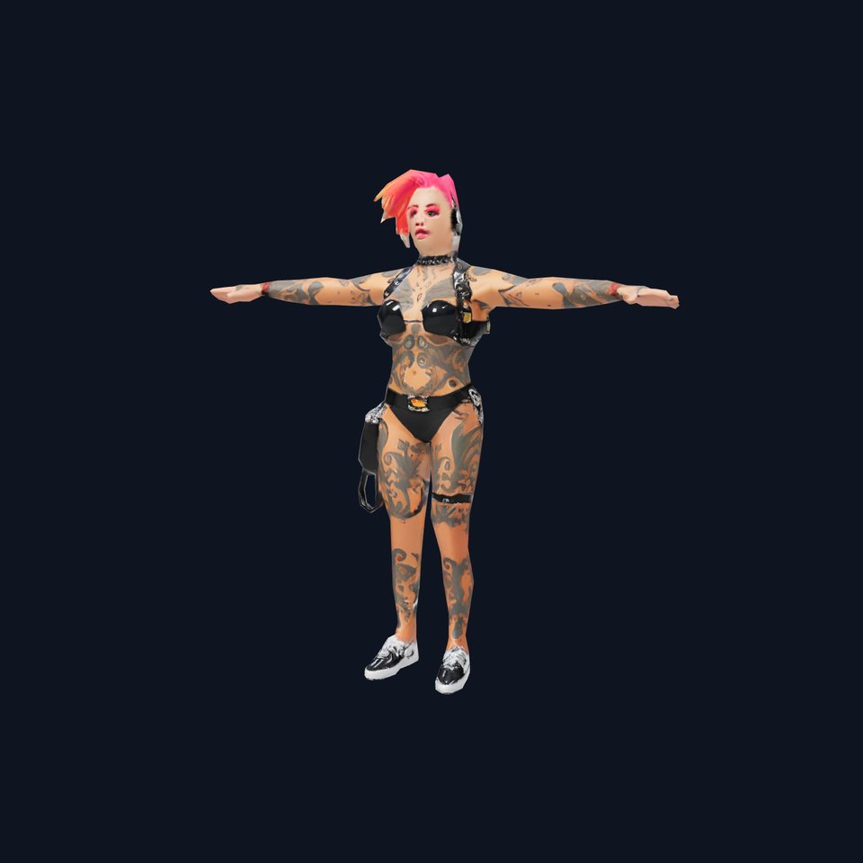 Tattooed Cyberpunk Model Pack