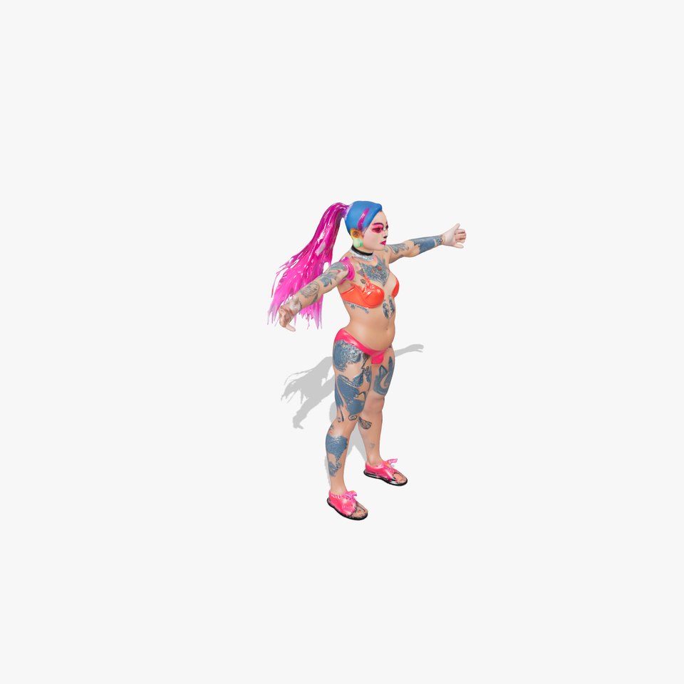 Vibrant Tattooed Character model pack