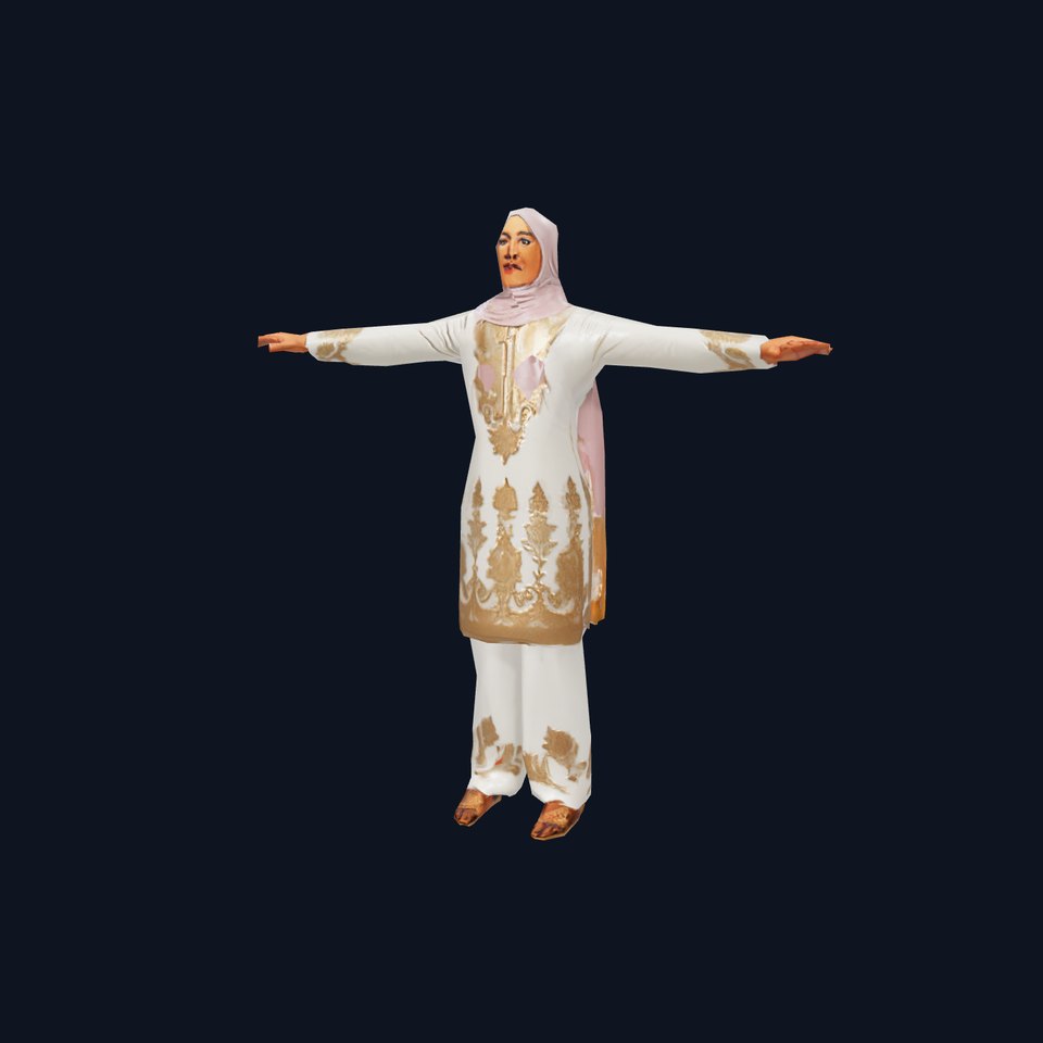 Elegant Embroidered Attire model pack