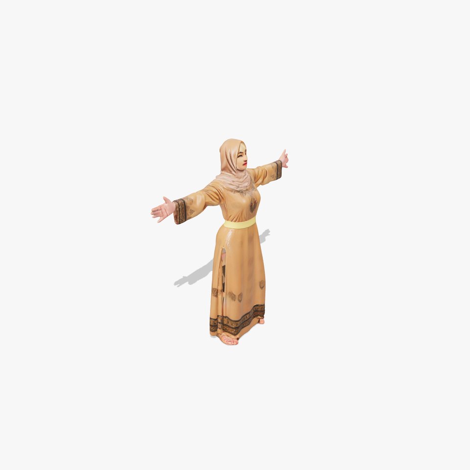 Elegant Beige Dress model pack