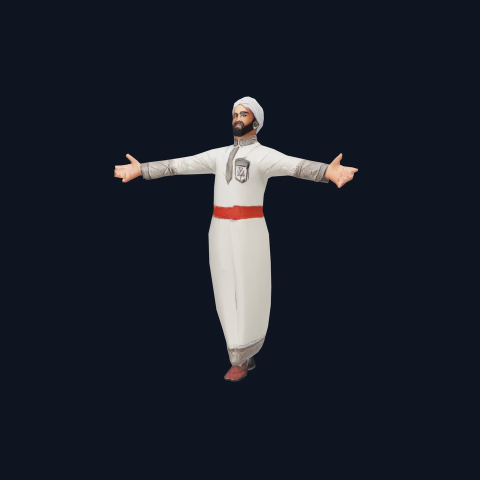 Traditional Robe with Embroidery model pack