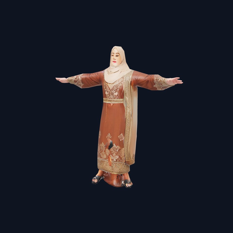 Elegant Brown Abaya model pack