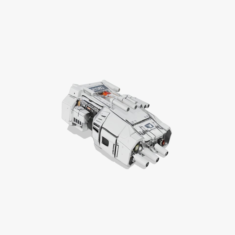 Futuristic Silver Drone model pack