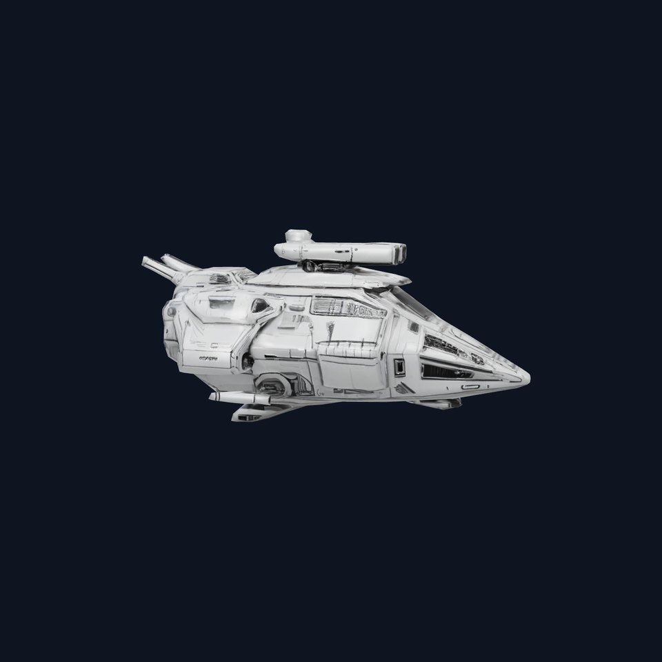 Futuristic Cruiser Spaceship model pack