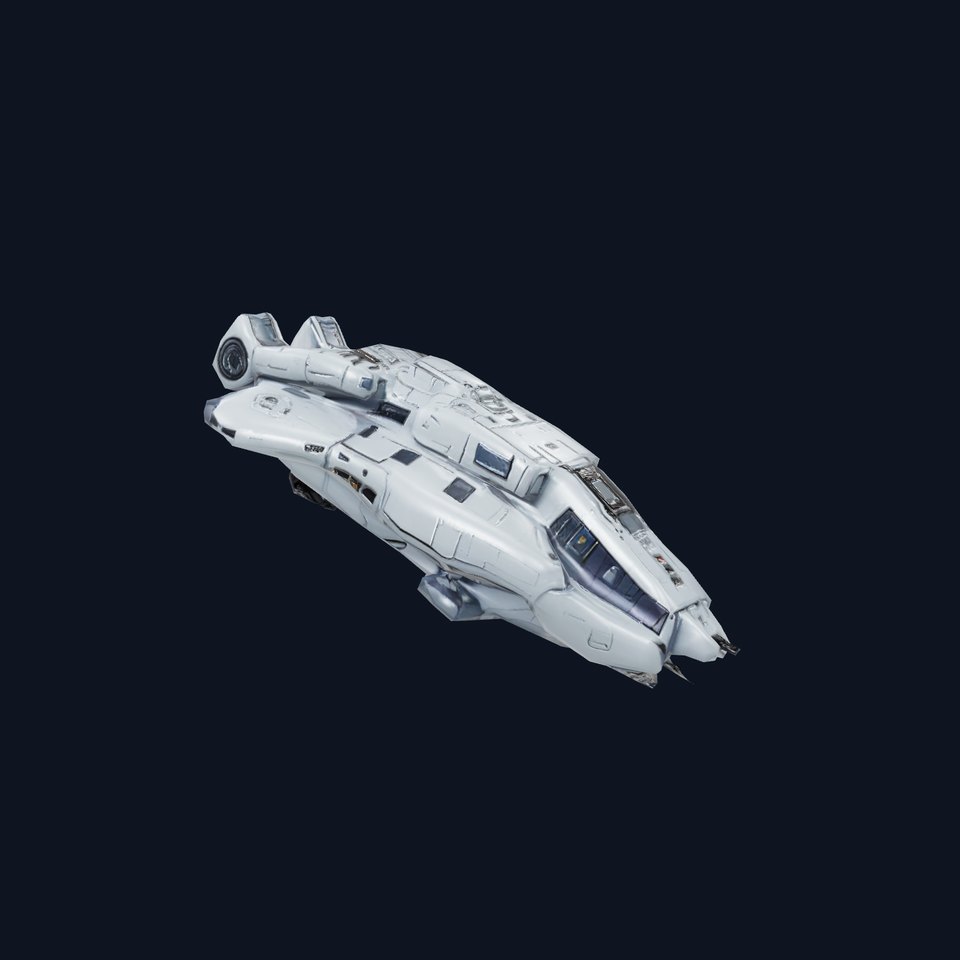 Futuristic Grey Spaceship model pack