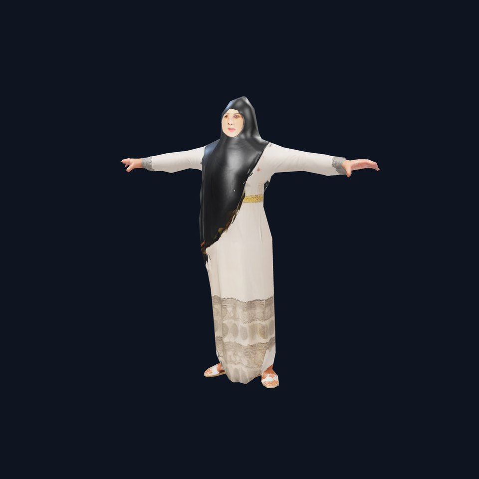 Elegant Hijab and Dress model pack