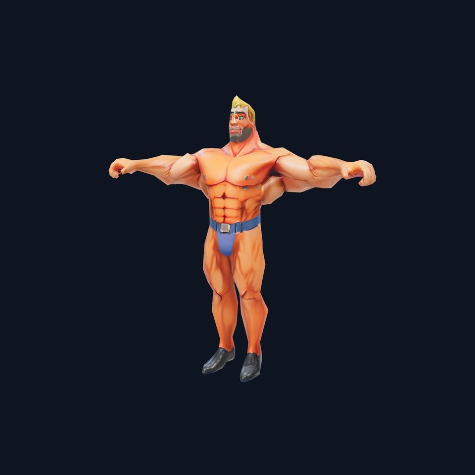 Muscular Heroic Figure model pack