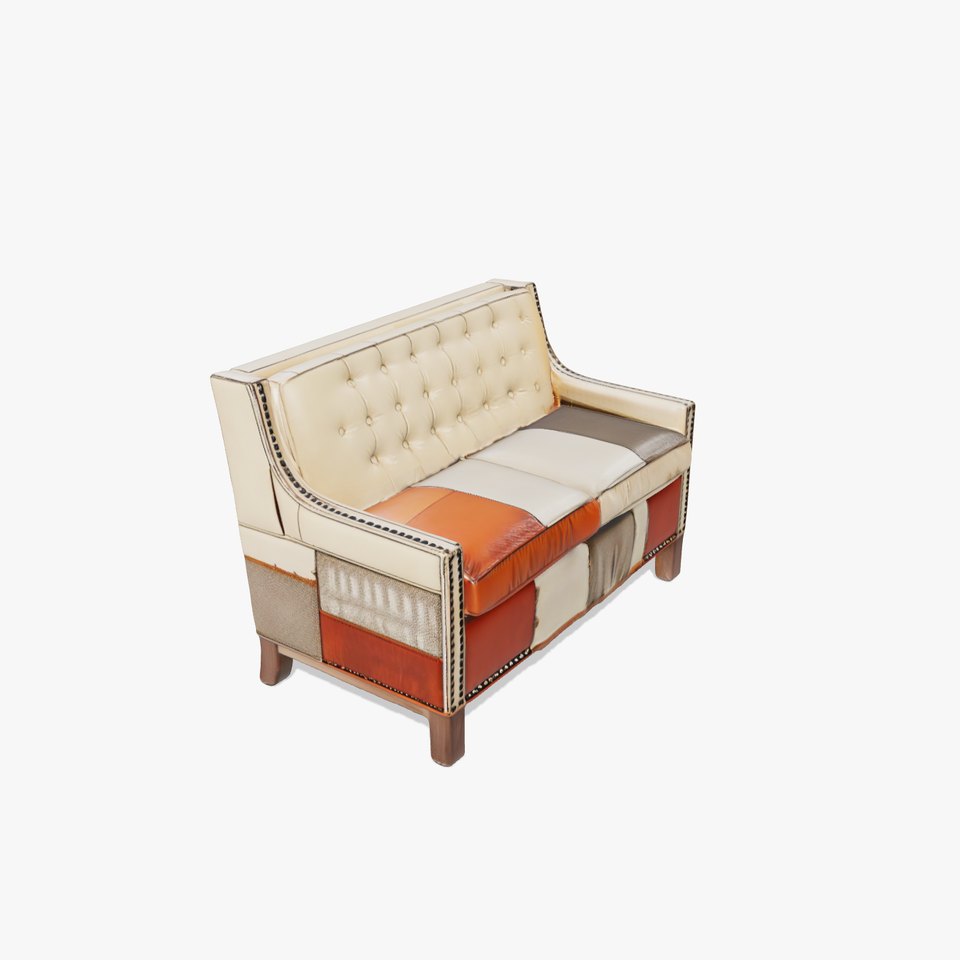 Patchwork Leather Sofa model pack