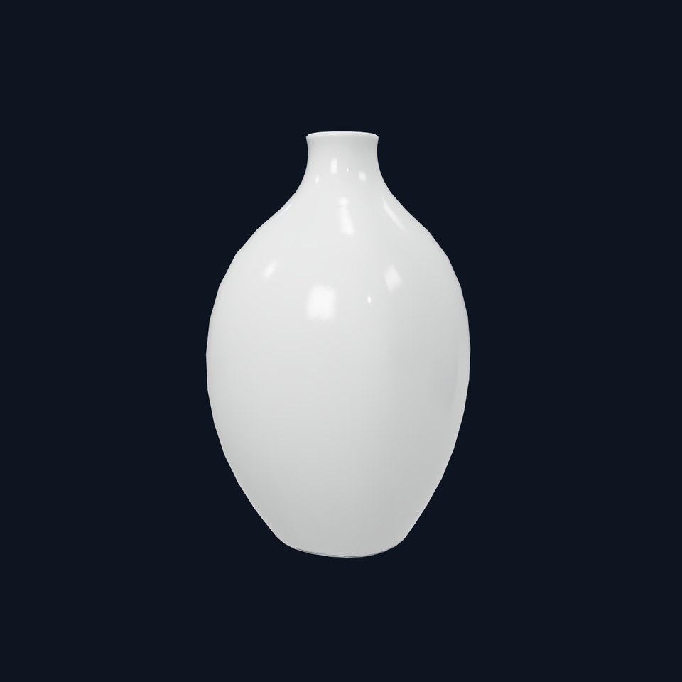 Glossy White Vase model pack