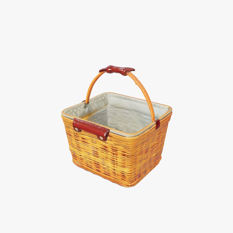Natural Wicker Basket model pack
