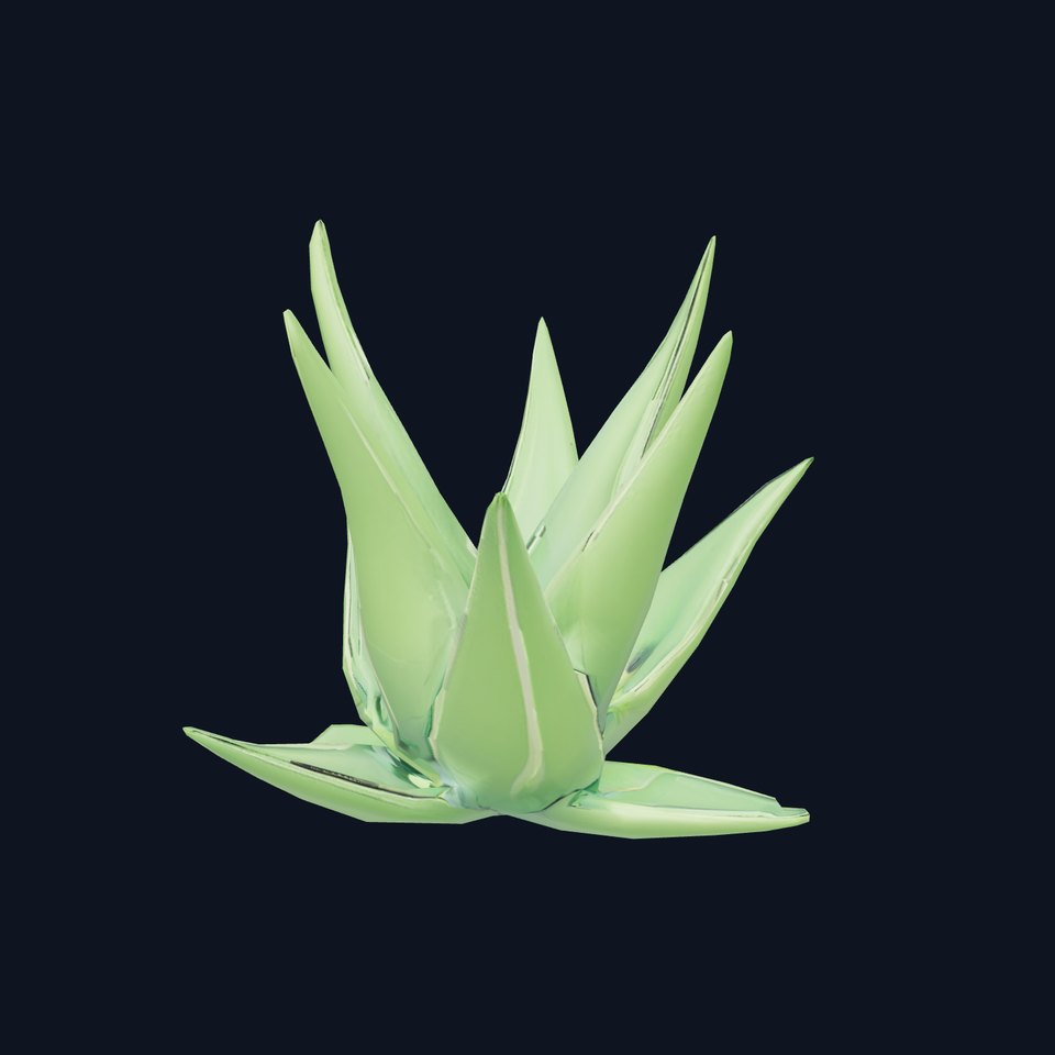 Green Aloe Vera model pack