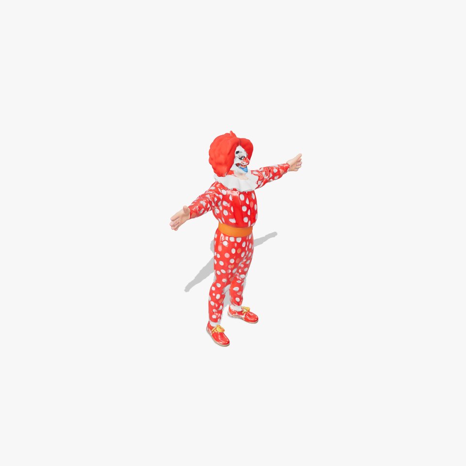 Red Polka Clown model pack