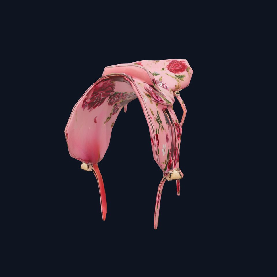 Floral Pink Saddle model pack