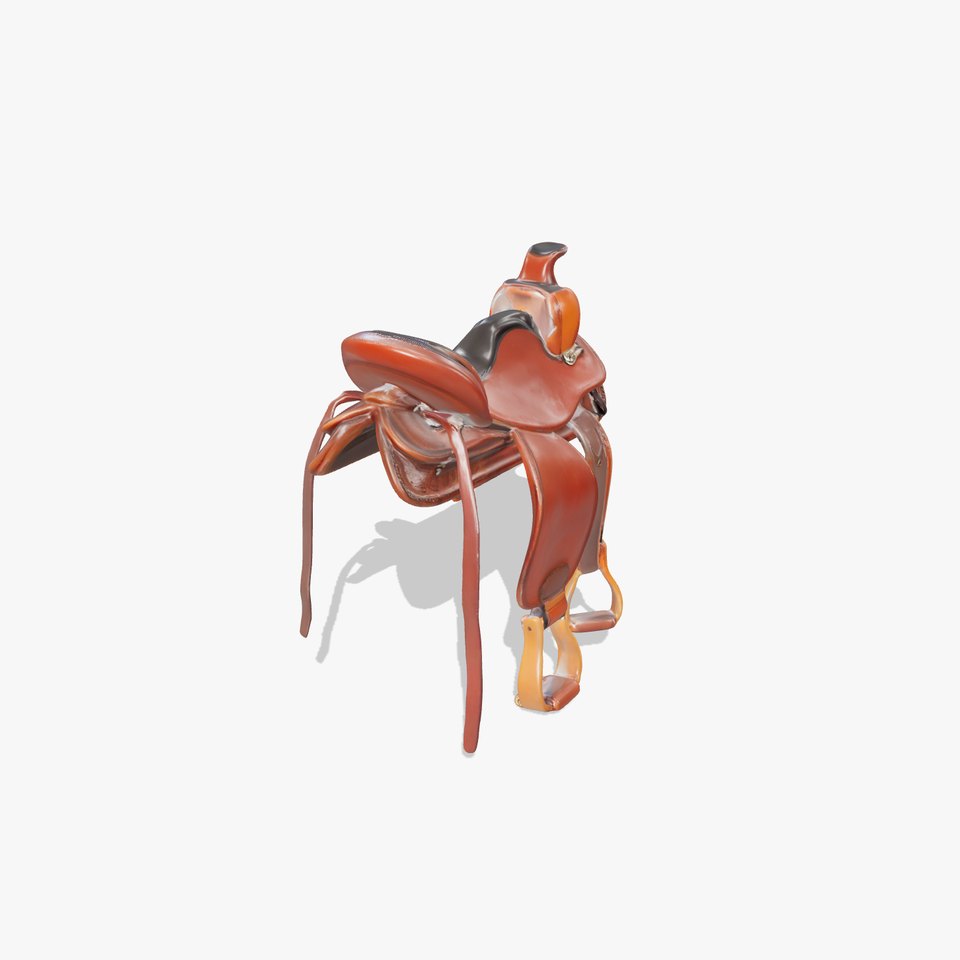 Brown Leather Saddle model pack