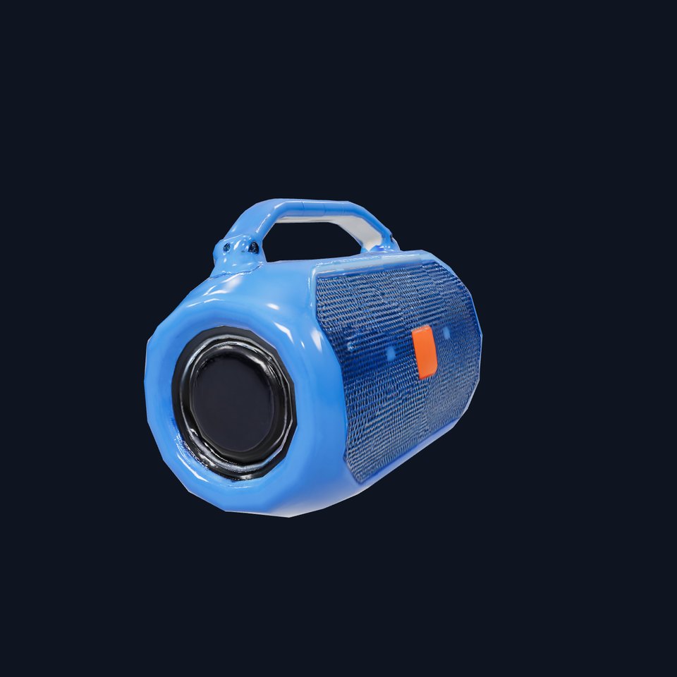 Vibrant Blue Speaker model pack