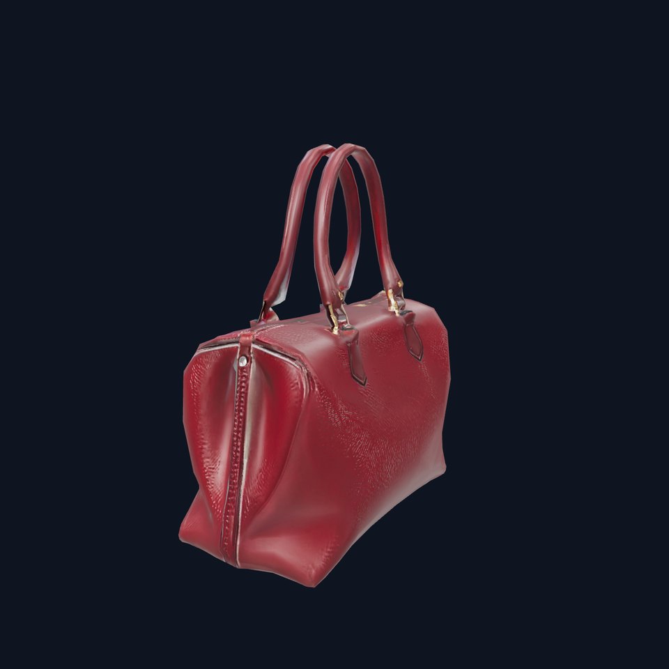 Elegant Burgundy Handbag model pack