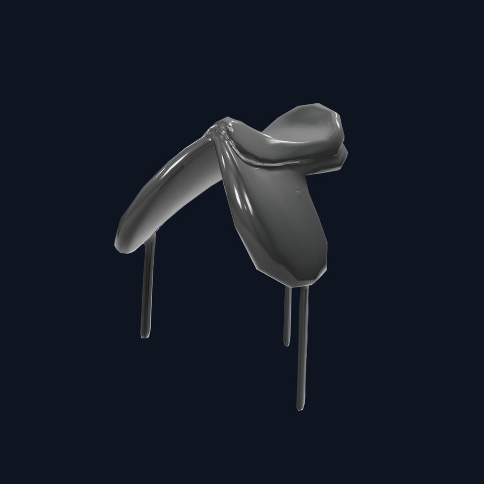 Black Leather Saddle model pack