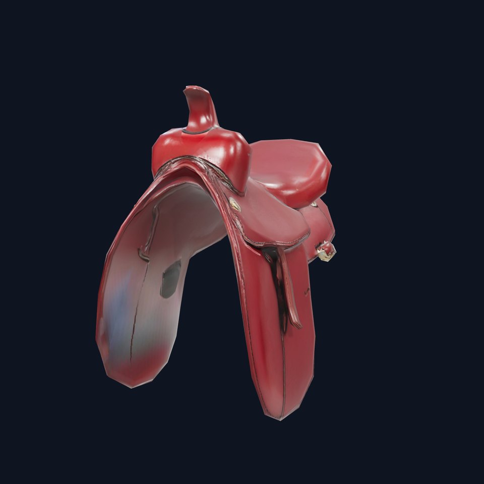 Elegant Leather Saddle model pack