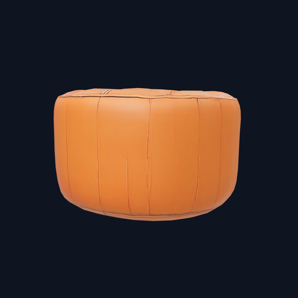 Leather Ottoman model pack