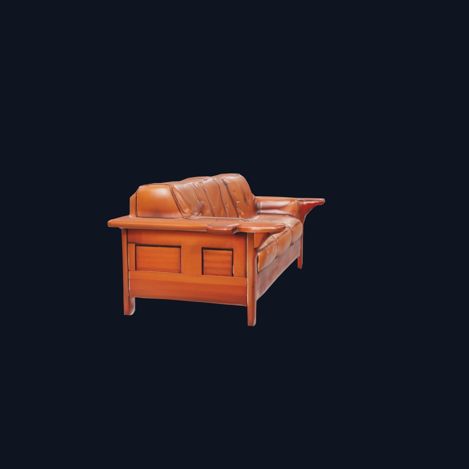 Brown Leather Sofa model pack