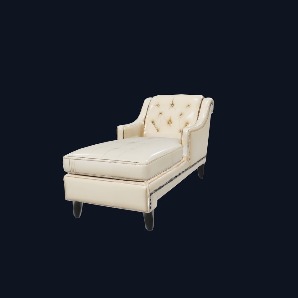 Elegant Cream Chaise model pack