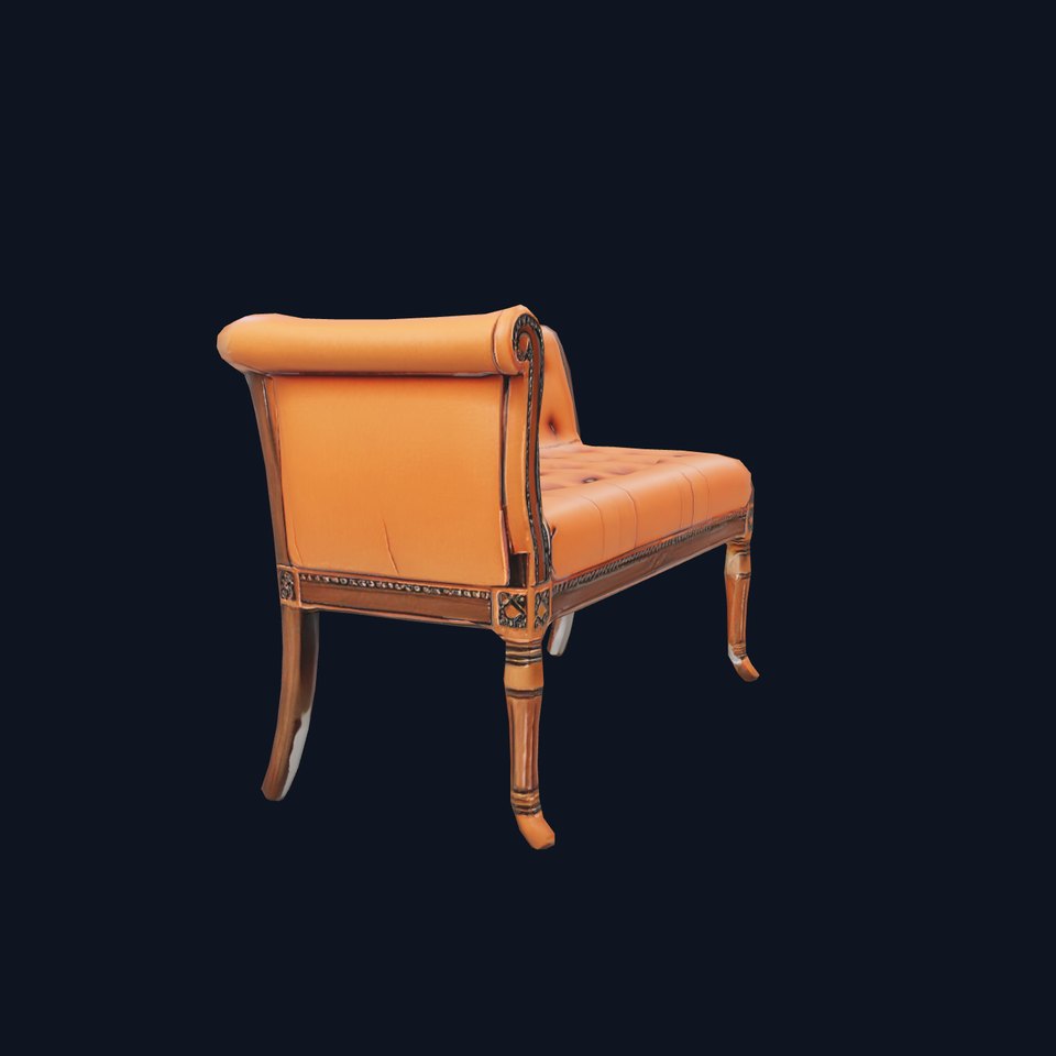 Elegant Leather Bench model pack