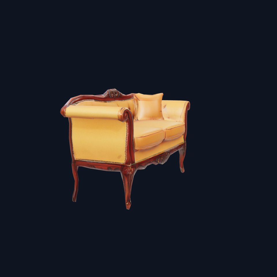Elegant Victorian Sofa model pack