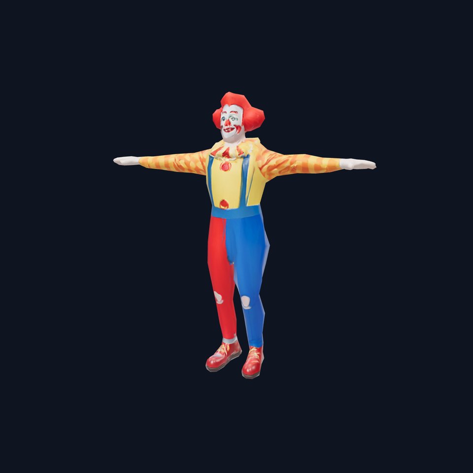 Colorful Clown Costume model pack