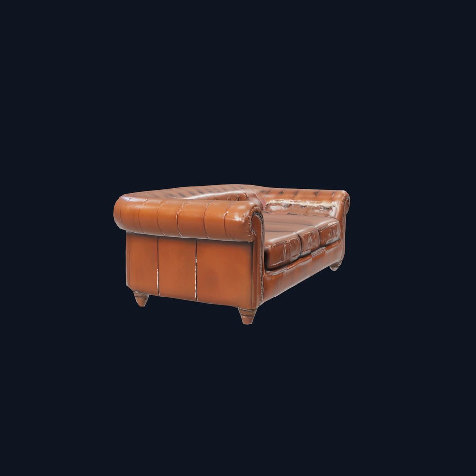 Chesterfield Leather Sofa model pack