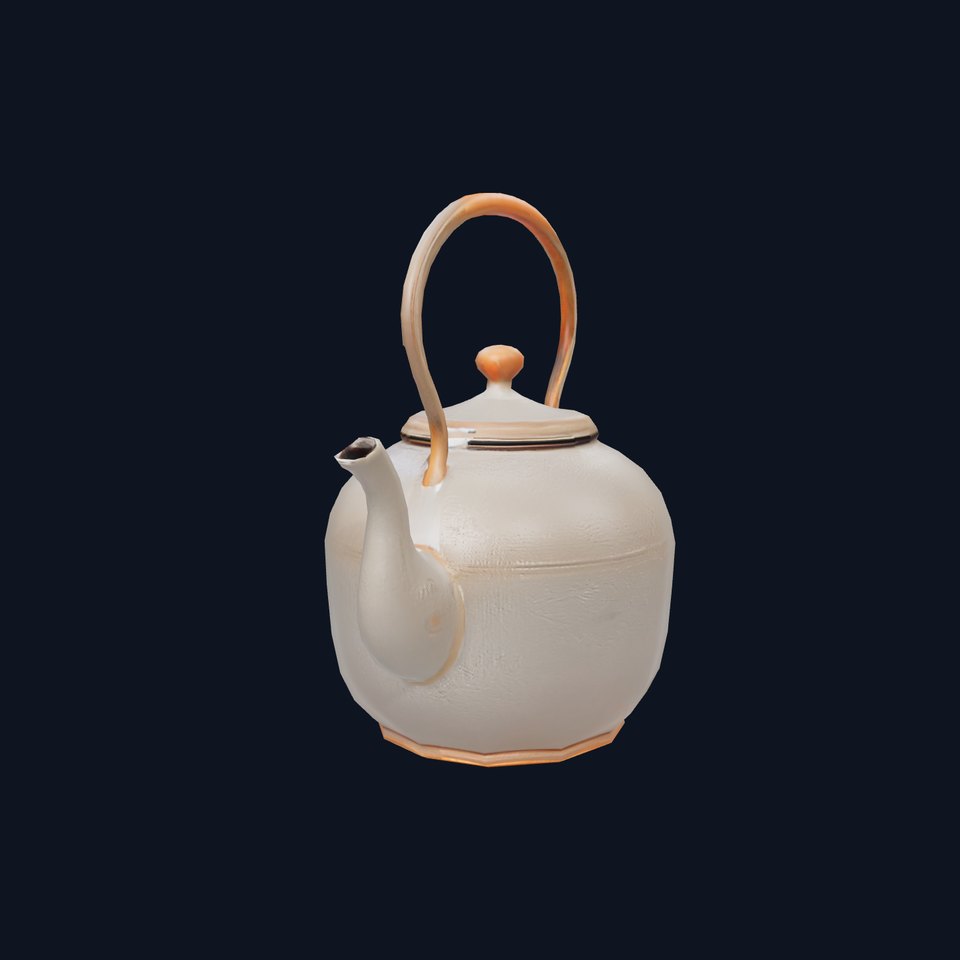 Rustic Iron Teapot model pack