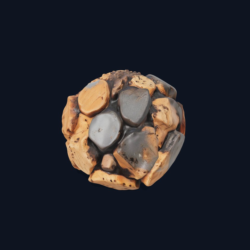 Rustic Stone Sphere model pack