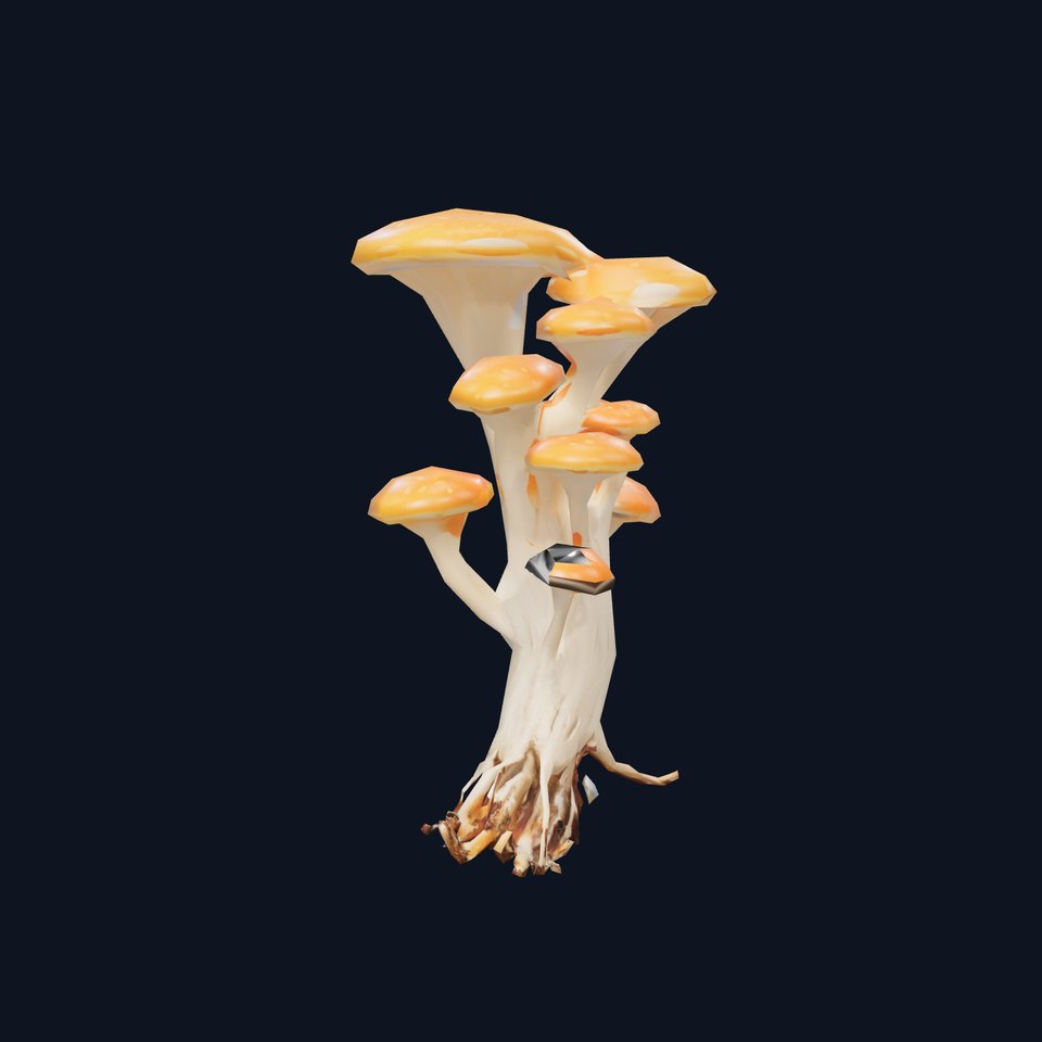 Vibrant Orange Mushroom model pack