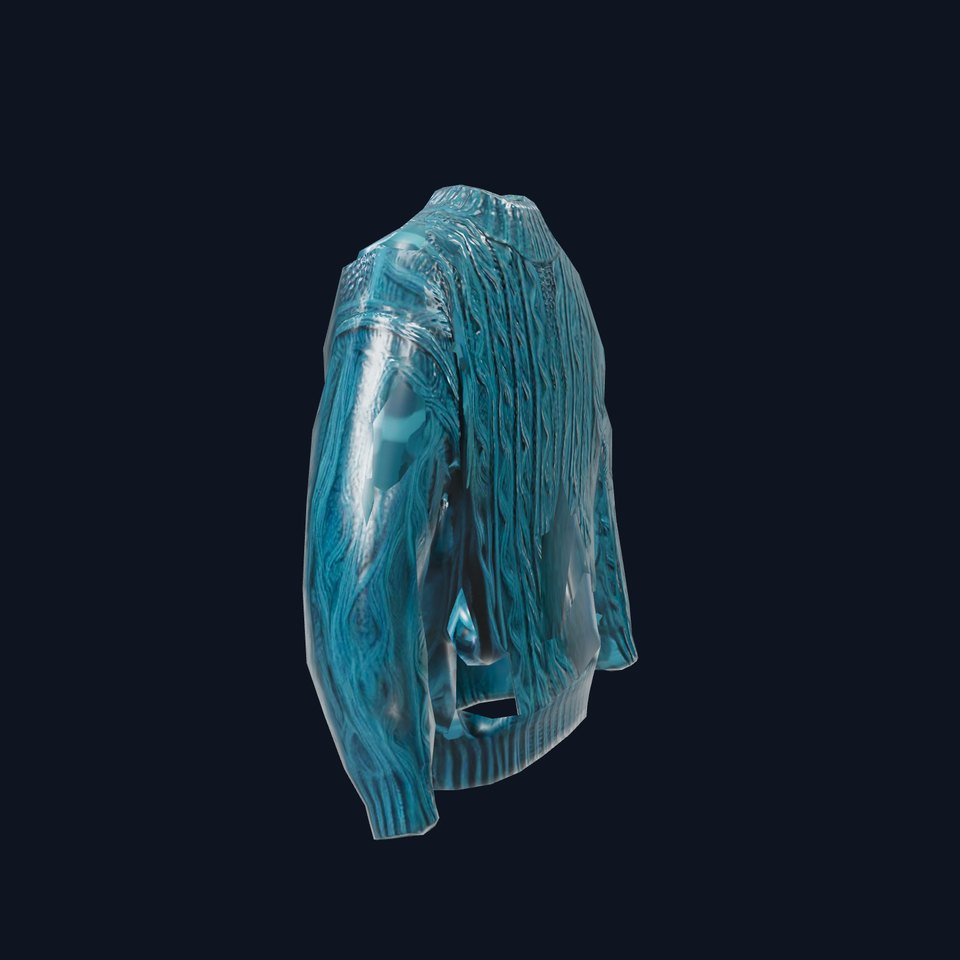 Emerald Cable Sweater model pack