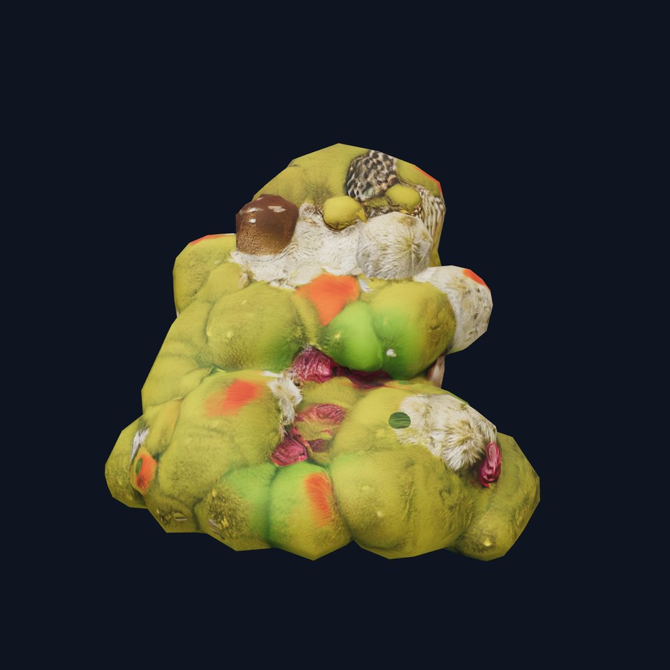 Textured Moss Cushion model pack