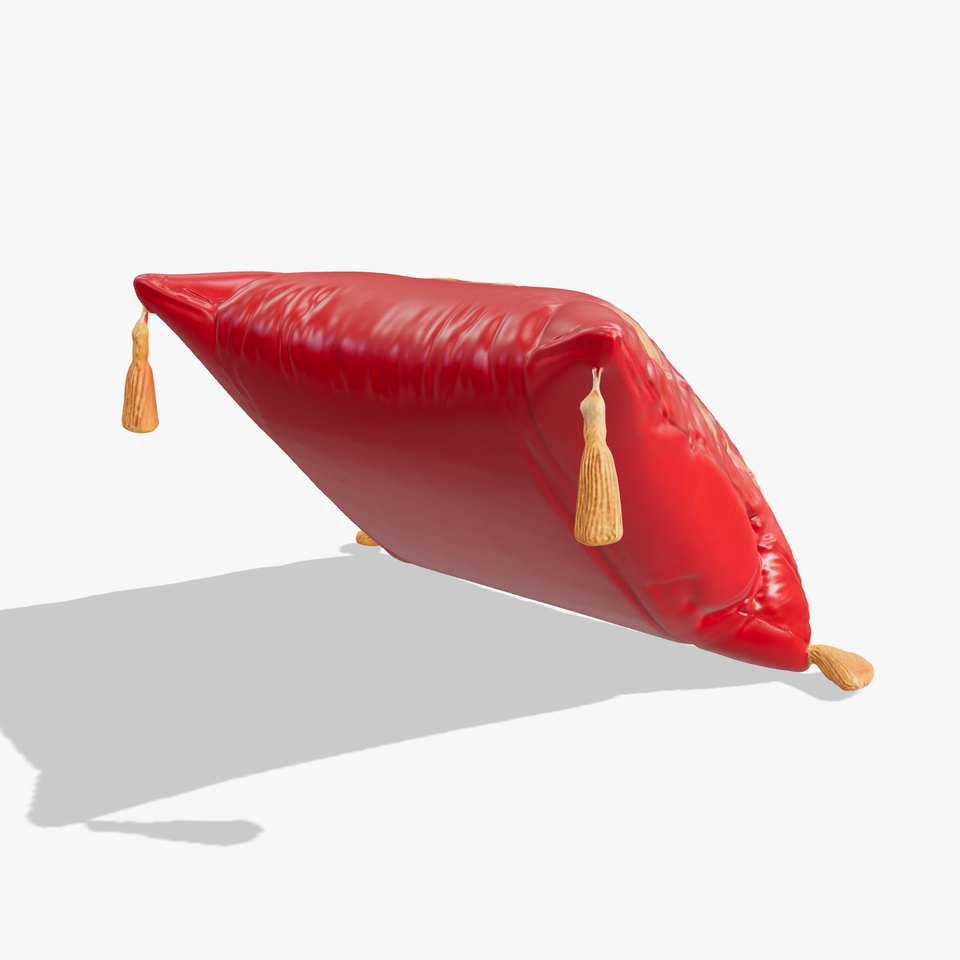 Ornate Red Cushion model pack