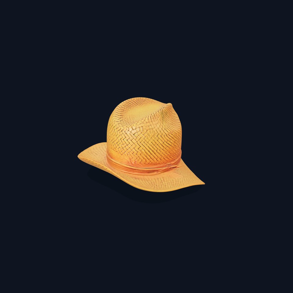 Natural Straw Hat model pack
